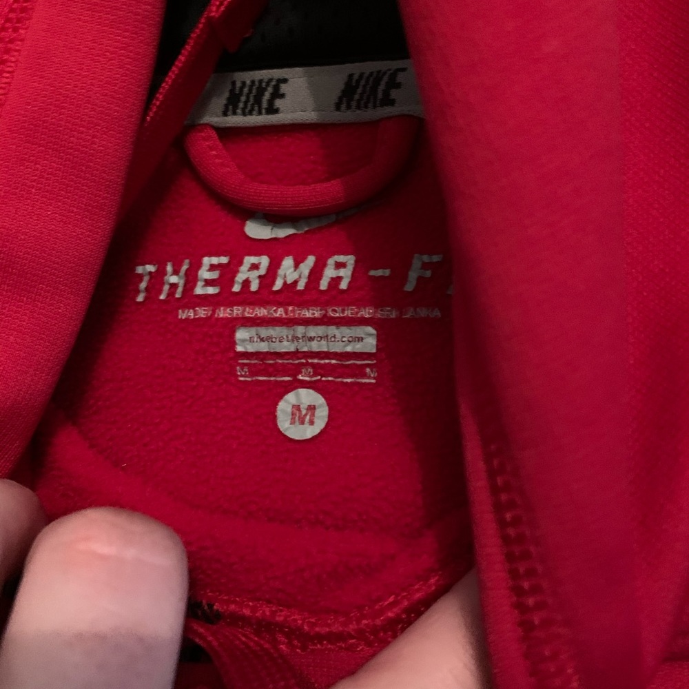 Red Nike hoodie